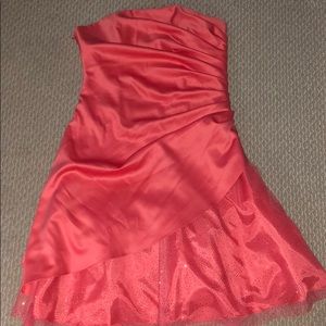 Short coral prom dress, worn once